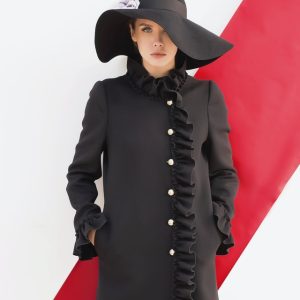 Black women's coet Dress