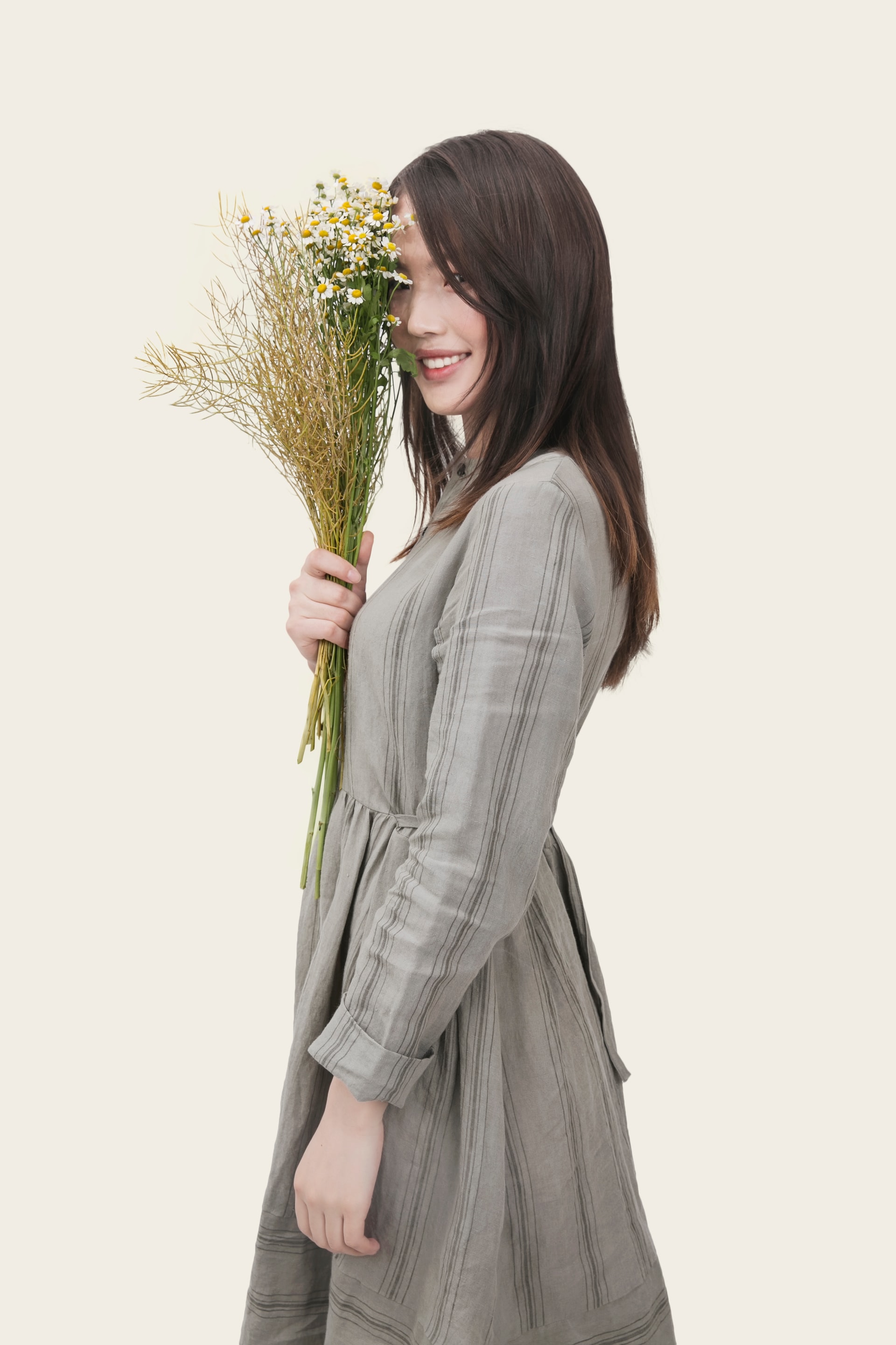 happy floral women
